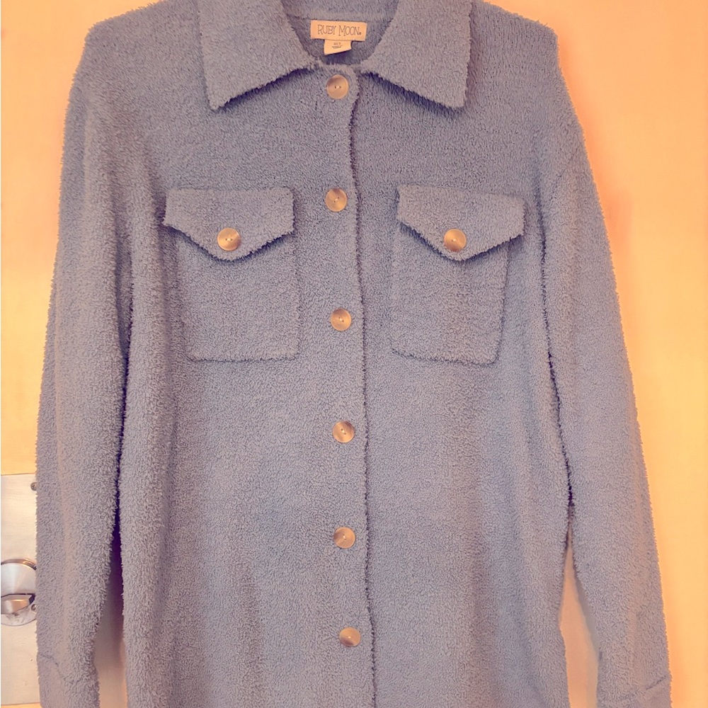 Ruby Moon Women's Blue Button-Up Jacket, size small lm